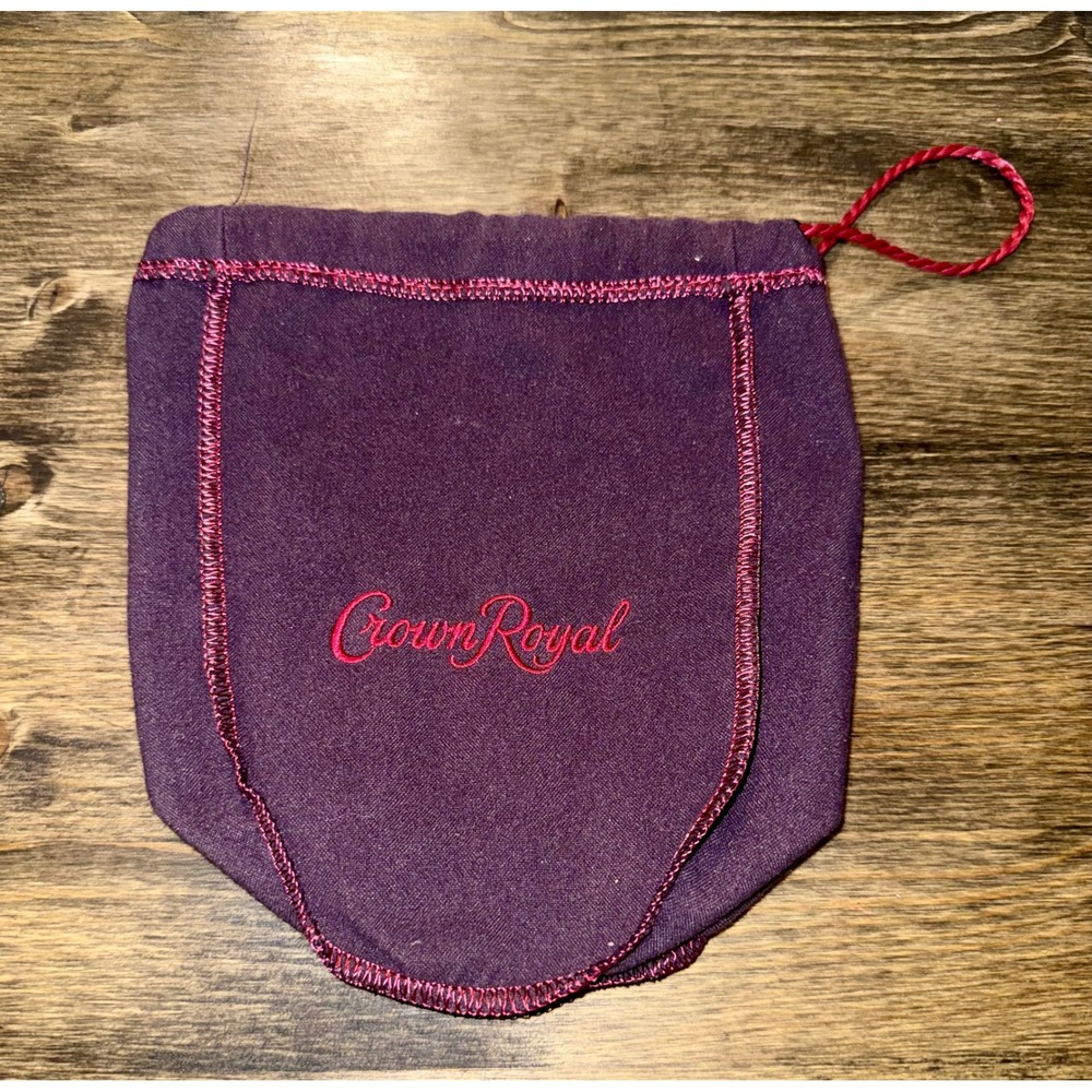 Crown Royal Drawstring Bag 8x7 Excellent Purple Pink Embroidered Pouch